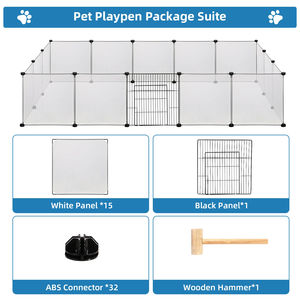 Sıcak Satış Eko Akrilik Plastik Evcil Hayvan Oyun Parkı İç Mekan Köpek Yavrusu Parkı Plastik Egzersiz Parkı Dayanıklı Evcil Hayvan Çiti - Product Image 5