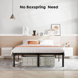 WEKIS Hot Selling Foldable <b>Queen</b> <b>Size</b> Black Smart Soft Mattress Support Japanese Design Metal Platform <b>Bed</b> <b>Frame</b> - Product Image 3