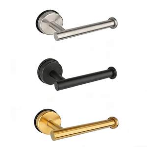 <span class=keywords><strong>Portarotolo</strong></span> per Carta Igienica in Acciaio Inox Premium con <span class=keywords><strong>Ventosa</strong></span>, Finitura Nichel Spazzolato, Montaggio a Parete - Product Image 1