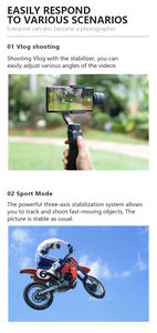 Jingying Usine <span class=keywords><strong>Prix</strong></span> Live Anti shake Selfie Stick Mini Trépied Téléphone Mobile 3 Axes De Poche F8 Gimbal Stabilisateur - Product Image 4