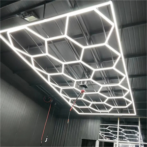 6500K 2.4x4.8m pas cher suspendu LED hexagonal travail lumière boutique décoration éclairage nid d'abeille conception meilleure vente lumières - Product Image 3