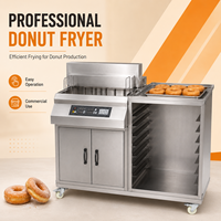 Friteuse électrique commerciale multifonction en acier inoxydable 6000W, capacité 4 plateaux, contrôle numérique, équipement de boulangerie pour beignets