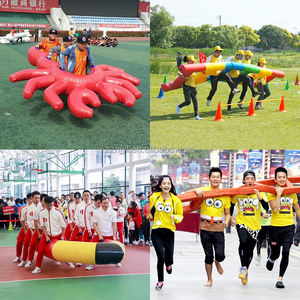 Jeux de défi gonflables commerciaux gonflables les huit immortels traversant l'équipement de sport de mer pour la construction d'équipe de fête - Product Image 3