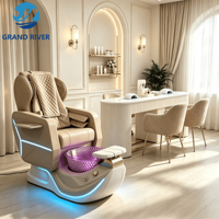 Chaise de pédicure spa à jet de vapeur magnétique électrique à prix de gros, ensemble chaise de pédicure et table de manucure