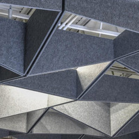 Panneau acoustique décoratif pour plafond, design contemporain, ignifuge, pour salle de conférence, bureau, salon