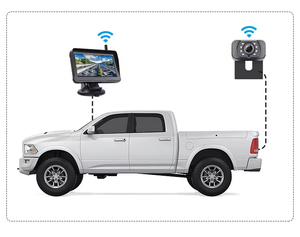 Hệ thống camera dự phòng xe hơi không dây với màn hình biển số tầm nhìn ban đêm WIFI & màn hình đảo chiều để giám sát xe. - Product Image 6