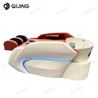 Lit de shampooing de thérapie de tête de lavage de cheveux personnalisé en gros chaise de shampooing de massage électrique de table de circulation de l'eau de salon