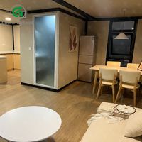 Bureau en conteneur à deux étages Maisons préfabriquées Restaurant Maison de luxe 20 pieds Maison à double pont Plegable Coffee Shop Escalier intégré