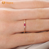 Bagues en saphir ou rubis avec moissanite, bagues rouge rubis pour femmes, bague rubis sang de pigeon, bagues en or rubis et diamant tendance