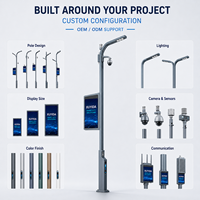 Poste de Alumbrado Público Inteligente XUYIDA, Poste Inteligente 5G Personalizado con Cámara CCTV, Pantalla LED y WiFi para Iluminación Exterior de Ciudades Inteligentes