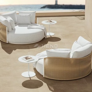 Lit de repos d'extérieur <span class=keywords><strong>en</strong></span> aluminium <span class=keywords><strong>et</strong></span> métal, mobilier de patio, <span class=keywords><strong>chaise</strong></span> longue <span class=keywords><strong>en</strong></span> corde, pour piscine <span class=keywords><strong>et</strong></span> extérieur - Product Image 2