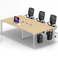 Table de conférence multifonction en bois 2026 pour salles de réunion de bureau, design moderne, usage commercial