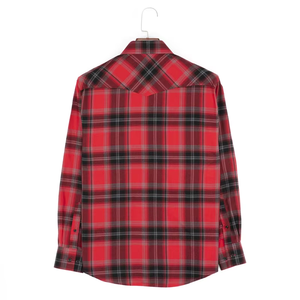 Camisas de franela con botones a presión de algodón MOQ bajo cuadros personalizados de franela al por mayor de fábrica verdadera - Product Image 2