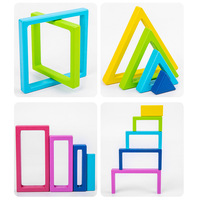 Blocs de construction en bois arc-en-ciel, jouets éducatifs pour enfants, reconnaissance des couleurs et des formes, assemblage, pliage, musique, éducation précoce