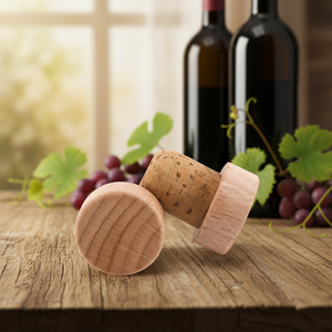 Tapón de Vino al Vacío en Forma de T de Madera de Haya con Diseño de Brújula, el Más Vendido, Duradero, Portátil, Reutilizable, para Vino Tinto, Whisky, Uso en Bodas - Product Image 1