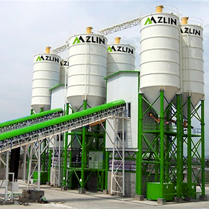 โรงงานผสมคอนกรีตเคลื่อนที่ไฟฟ้า Hzs180 สายการผลิตใหม่พร้อมระบบควบคุม PLC 160KW 46000กก. - Product Image 4