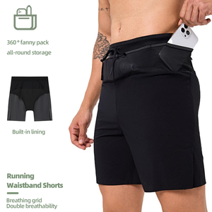 Best Seller <span class=keywords><strong>pantaloncini</strong></span> da ginnastica da uomo 2-in-1 da ginnastica in maglia di compressione personalizzata in Nylon per allenamento <span class=keywords><strong>pantaloncini</strong></span> da allenamento con fondo attivo per uomo - Product Image 2