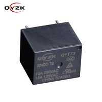 Relais intelligent QYZK de remplacement T73, 10 A, 250 VAC, 0,36 W, 24 V, 2 canaux, 5 broches, JQC 3FF S Z, protection scellée pour circuit imprimé CC