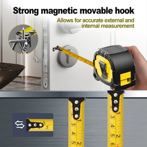 Mètre laser numérique SMMT 3-en-1, portée 60 m, frein auto-enroulant 5 m, lame en acier au carbone, étui haute visibilité, métrique/pouces, laser 16 pi - Product Image 4