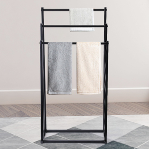 Simple <span class=keywords><strong>trois</strong></span> couches au sol ménage sans poinçon support multifonctionnel salle de bain porte-serviettes décoration support - Product Image 5