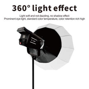 FANTAI Softbox Metálico de 65cm, Modificador de Luz Suave, Plegable, Portátil, en Forma de Bola, para Flash Estroboscópico - Product Image 1