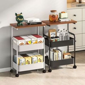 <span class=keywords><strong>Carrito</strong></span> de Almacenamiento Multifuncional Moderno, <span class=keywords><strong>Carrito</strong></span> Utilitario de Metal, <span class=keywords><strong>Organizador</strong></span> de Almacenamiento con Ruedas Bloqueables - Product Image 4