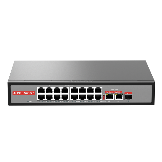 Factory Direct 48V POE Gigabit Ethernet RJ45 Network Switches 10/100Mbps 4 8 16 24 Port Switch for CCTV 250 Meter Range