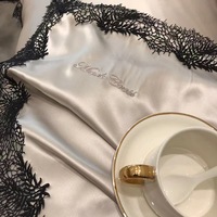 Parure de lit quatre pièces haut de gamme de luxe de style européen, 30 mommes, 600 fils/cm², en soie de mûrier 100 % double face, réversible et très épaisse