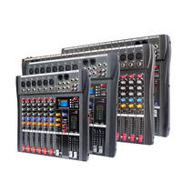 Console de mixage audio professionnelle CT-6 à 6 canaux Contrôleur DJ professionnel avec alimentation fantôme 48V intégrée Effet MP3/BT/USB