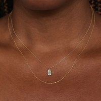 Collier Maimang personnalisé de luxe en argent sterling 925 plaqué or 18 carats avec opale, diamant et treillis pour femmes