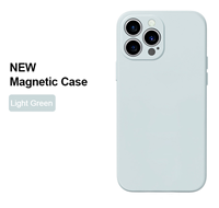 Coque Téléphone Magnétique pour iPhone 17 16 15 14 13 12 11 Pro Max Plus, Étui en Silicone Souple TPU