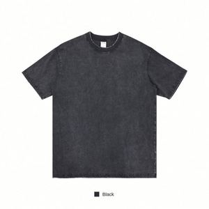 Men's 280G Retro Faded T-<b>shirt</b> European Size Short Sleeve Cotton Solid Pattern Digital Direct Injection Logo Oversize T <b>Shirts</b> - Product Image 6
