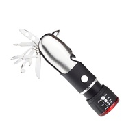 Amazon Hot Bán Sản Phẩm Nhựa Zoom Mạnh Mẽ Ánh Sáng An Toàn Búa Công Cụ Đa LED Ánh Sáng Ngọn Đuốc Với Đầu Chiến Thuật Để Tự Vệ