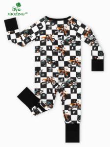Miozing Vêtements pour bébés en gros en stock, pyjamas pour enfants en <span class=keywords><strong>bambou</strong></span>, pantalons de jogging pour enfants, vêtements de nuit pour enfants à double fermeture éclair - Product Image 3