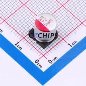 SM337M025F0800 ตัวเก็บประจุแบบแข็ง SMD, D8xL8 มม. ( ความจุ: 330uF ) ( ความแม่นยำ: 20% แรงดันไฟฟ้าที่กำหนด: 25V ) - Product Image 1