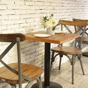 <span class=keywords><strong>Sedia</strong></span> da ristorante industriale in stile retrò finitura <span class=keywords><strong>artigianale</strong></span> <span class=keywords><strong>sedia</strong></span> da ristorante in legno ingrandita nera - Product Image 4