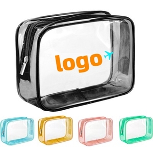 Print Logo Multicolored Waterproof PVC <b>Clear</b> <b>Travel</b> Cosmetic <b>Bags</b> - Product Image 1