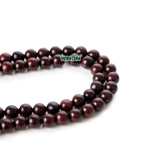 <span class=keywords><strong>Rosario</strong></span> Musulmano Kuka <span class=keywords><strong>Marrone</strong></span> Scuro 99 Perle 6mm Subha Islamico Tespih Bracciale di Preghiera Placcato Oro - Product Image 2