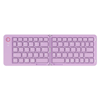 Keyboard Gaming Mini Lipat Portabel Baru 2.4Ghz Nirkabel Antarmuka USB Type-C Anti-Ghosting dengan Touchpad untuk Laptop Tablet