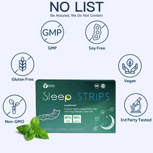 Grosir strip tidur kesehatan penghilang stres tidur suplemen tenang gma-aminobutyric asam Vitamin Film Mint tidur