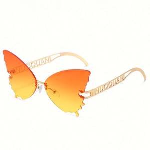 Gafas de Sol de Moda al por Mayor, Gafas de Sol de Lujo Extra Grandes Estilo Steampunk con Montura de Mariposa y Lentes Degradadas para Mujer - Product Image 6