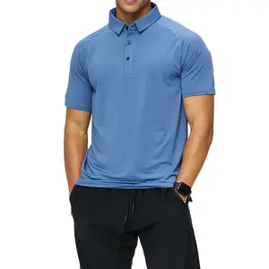 Atacado Bulk Custom Logo Impresso Rápido Seco Roupas Esportes Poliéster de Alta Qualidade Casual Branco Plain Golf Men Polo T Shirt