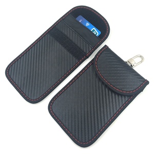 Bolsa Faraday de Fibra de Carbono para Llaves, Protector de Jaula Faraday, <span class=keywords><strong>Bloqueador</strong></span> de Señal RFID para Automóvil, Funda Anti-Robo, Anti-Hacking - Product Image 1