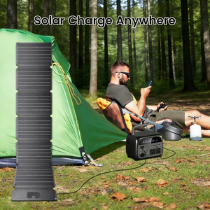 Chargeur solaire compact 60W puissant, étanche IP65, panneau pliable, efficacité de 20%, alimentation fiable hors réseau pour le camping, la randonnée, le camping-car - Product Image 4