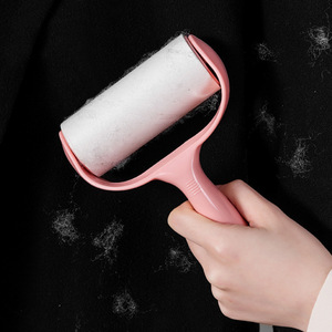 Lint Roller With Strong Adhesive For Clothes Pink Handle Replacement Paper Roll - Product Image 2