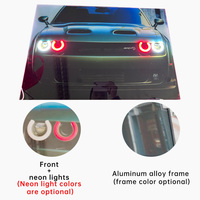 Art mural LED en acrylique pour voiture, seize options de design automobile avec effets lumineux avant, arrière et de cadre pour la décoration de garage et de salle d'exposition