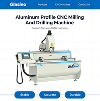 Máquina de Fresado y Perforación CNC Neumática de 0.6-0.8MPa para Perfiles de Aluminio, para Taller de Aluminio, Alto Rendimiento, Estable y Ajustable