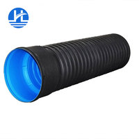 Tuyau en polyéthylène ondulé 250 mm Tuyau ondulé noir Dimensions DN 300 mm et tuyau ondulé à double paroi en PEHD pour système de drainage