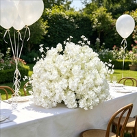 Boule de fleurs artificielles de 60 cm en roses et fleurs de cerisier, centre de table de mariage, porte-bougie, décoration de scène pour cérémonie et banquet