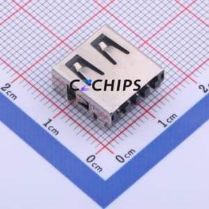 905-761A2022S10205 USB Connector Through hole Component (THT) Connector Type-A USB 2.0 Female Sink Board - Product Image 2